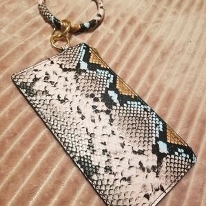 Snakeskin wristlet